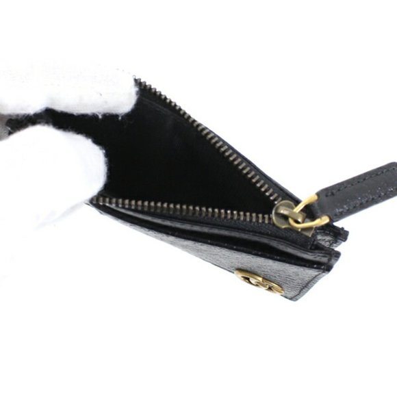 Gucci Coin Case Card Pass Purse GG Marmont Small Wallet Men Women Black 65758... - Picture 6 of 7
